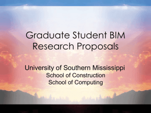 Graduate Student BIM Research Proposals