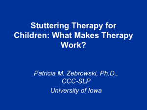 stuttering - University of Iowa