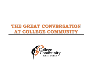 Great Conversation - College Community School District