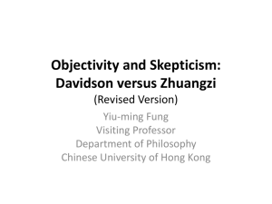 Objectivity and Skepticism: Davidson versus