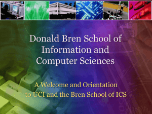 2013 Transfer Advising - Donald Bren School of Information