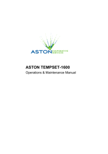 This Operation & Maintenance Manual (OMM)