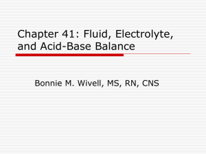 Fluid, Electrolyte, and Acid