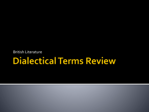 Dialectical Terms Review