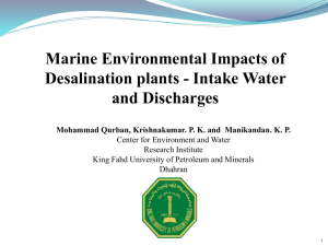 Intake Water and Discharges - King Fahd University of Petroleum