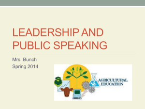 PowerPoint about Leadership and Public Speaking