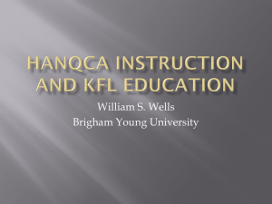 hanqca instruction and kfl education