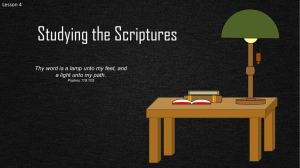 Lesson 4 Study the Scriptures Power Pt