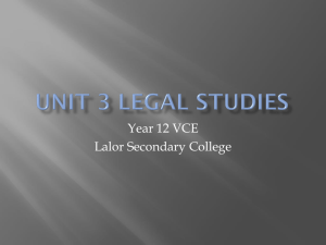 unit 3 legal studies - LegalStudiesYr12LSC