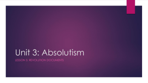 Unit 3: Absolutism