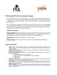 (PFA) Fuel & Lubricant Program