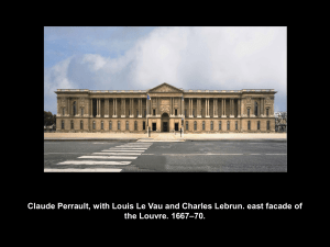 Claude Perrault, with Louis Le Vau and Charles Lebrun. east facade