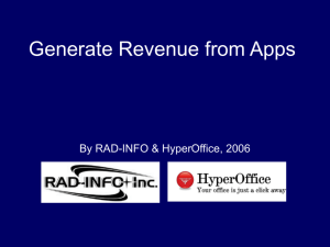 Generate Revenue from Apps - RAD