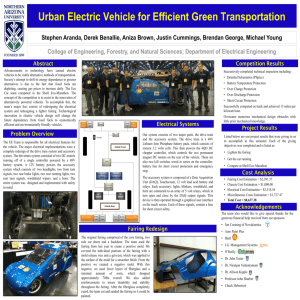 Urban Electric Vehicle for Efficient Green Transportation Stephen