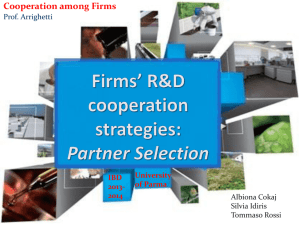 Firms' R&D cooperation strategies