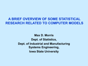 a brief overview of some statistical research related to