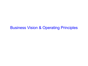 Business Vision & Operating Principles Workshop Training Pack