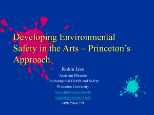 Developing Environmental Safety in the Arts