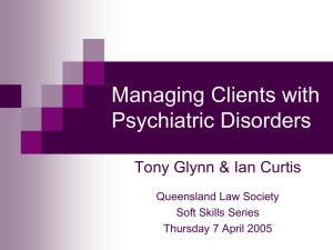 Managing Clients with Psychiatric Disorders [Powerpoint]