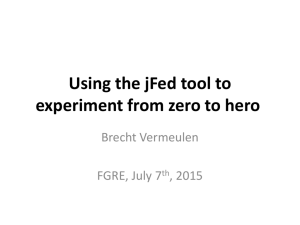 Using the jFed tool to experiment from zero to hero - iLab