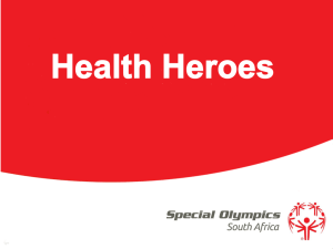 Health Heroes - Special Olympics