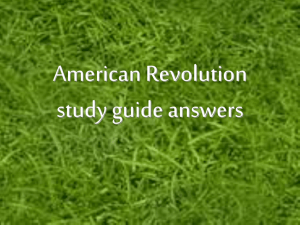 American Revolution study guide answers