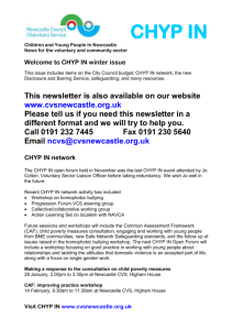 Welcome to CHYP IN winter issue - Newcastle Council for Voluntary
