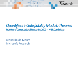 Quantifiers in Satisfiability Modulo Theories