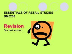 Intro To Retail & Travel Business Mgmt. BM0208