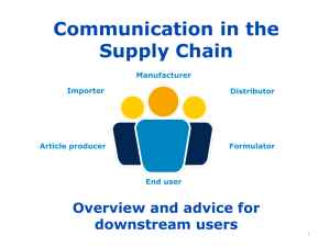 Communication in the Supply Chain - ECHA