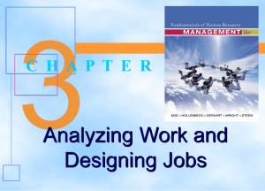Chapter 3 - Analyzing Work and Designing Jobs