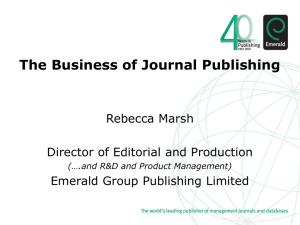 The business of journal publishing