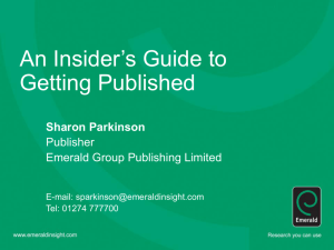 'Insiders' Guide to Getting Published'