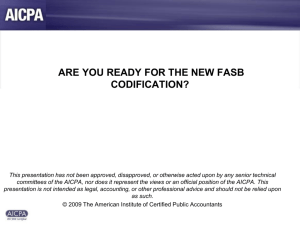 AICPA_Are you ready for FASB Codification