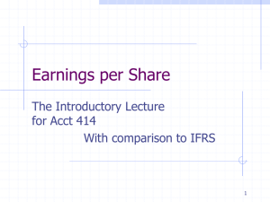 Earnings per share for Acct 414
