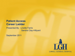 Patient Access Career Ladder - Massachusetts Association of