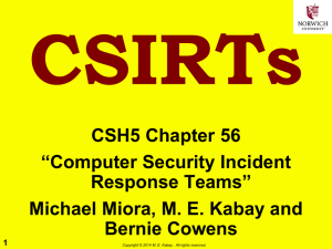 Computer Security Incident Response Teams