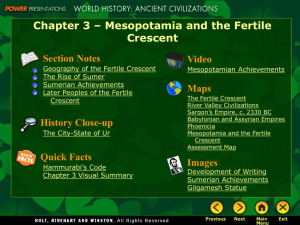 Chapter 3 - Mesopotamia and the Fertile Crescent
