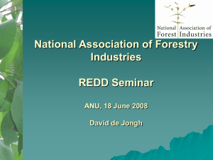 National Association of Forestry Industries REDD Seminar ANU, 18