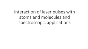 Interaction of Laser Pulses with Atoms and Molecules