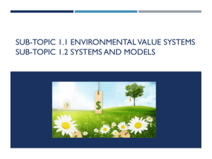 Environmental Value Systems