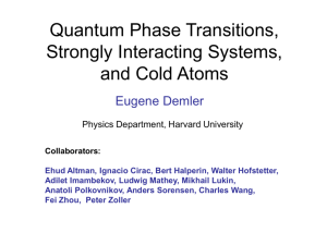 Quantum Phase Transitions - Harvard Condensed Matter Theory
