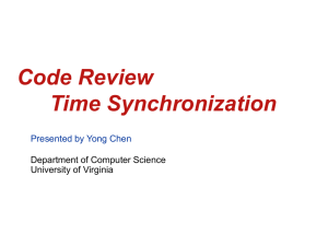 Time synchronization - University of Virginia