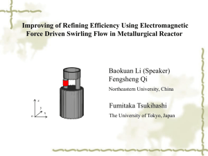 Improving of Refining Efficiency Using Electromagnetic