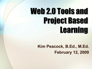 Web 2.0 Tools and Project Based Learning
