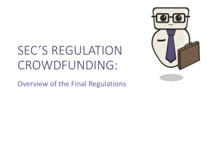 Title III crowdfunding: Regulation CF