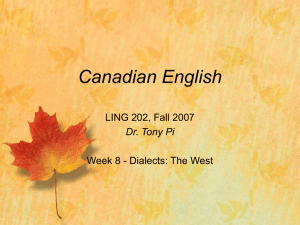 Dr. Tony Pi - Dialect Topography