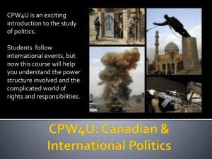 Canadian and International Politics