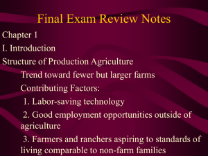 Exam 1 Review Notes - Department of Agricultural Economics