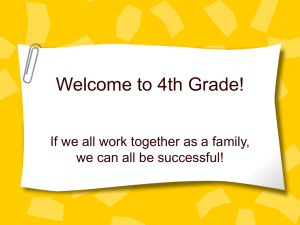 Welcome to 4th Grade! - Warren County Schools